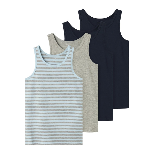 Name It Jongens hemd top nkftank gestreept/effen 4-pack multicolor 13243387 large