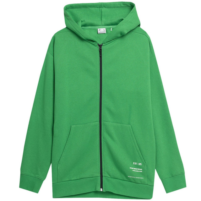4F Heren polycotton full zip hoodie UTMR647_green large