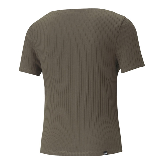 Puma Dames geribd slank t-shirt UTMR1066_grapeleaf large