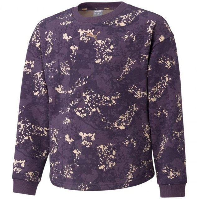 Puma Sweatshirt met alpha all-over print en ronde hals voor kinderen/kids UTMR533_violet large