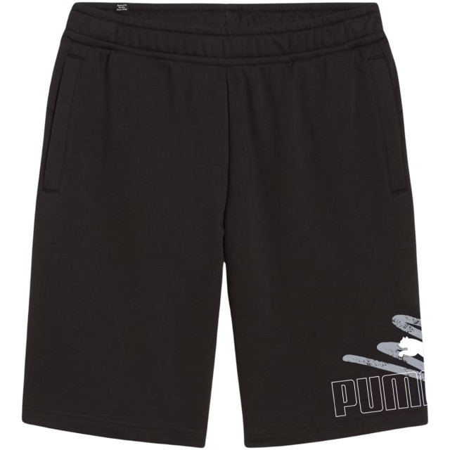 Puma Ess+ grafische print logo heren shorts UTMR960_black large
