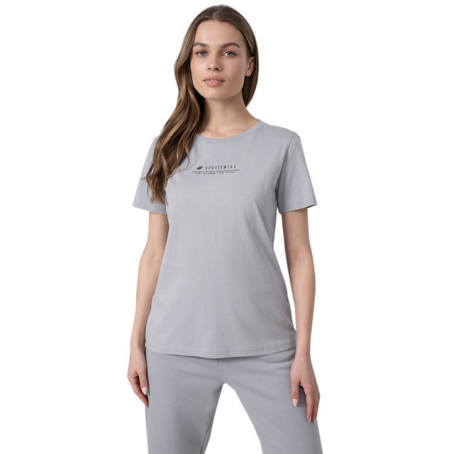 4F Dames h4z22 tsd019 katoenen t-shirt UTMR1228_lightgrey large 4F Dames h4z22 tsd019 katoenen t-shirt UTMR1228_lightgrey large