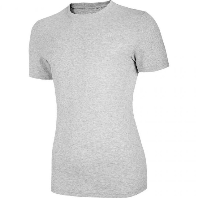 4F Effen normaal t-shirt heren UTMR1102_greysilver large