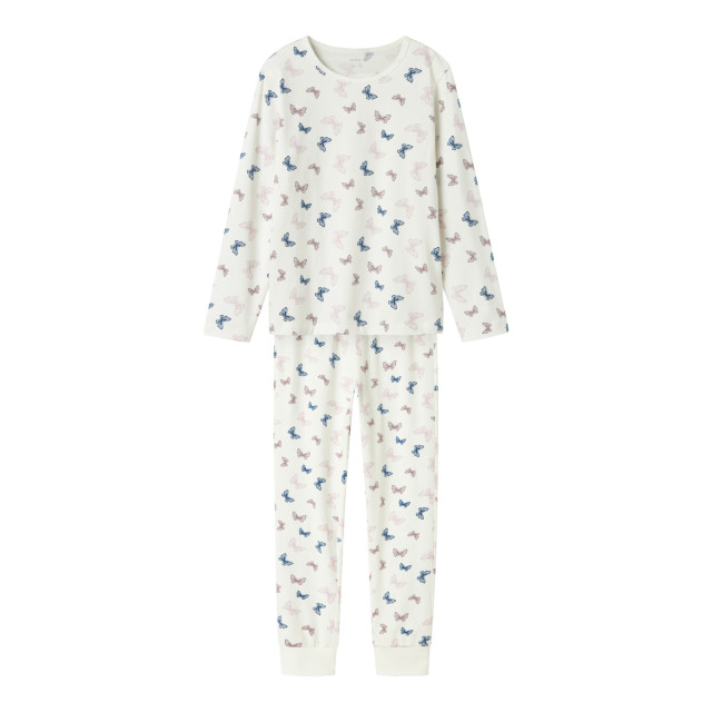 Name It Meisjes lange pyjama set nkfnightset vlinder print crème 13241969 large