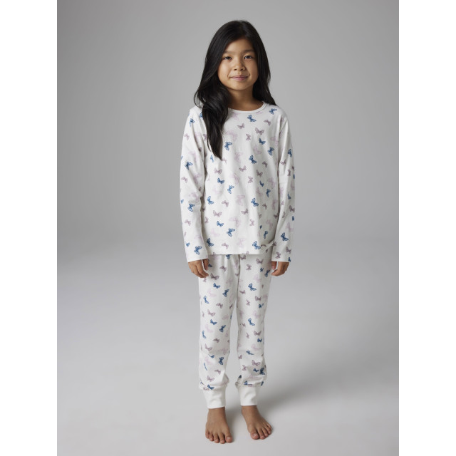 Name It Meisjes lange pyjama set nkfnightset vlinder print crème 13241969 large