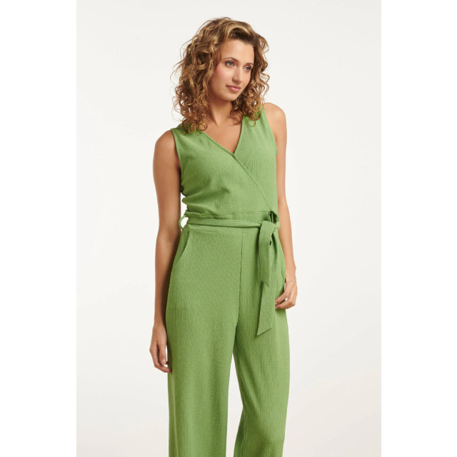Smashed Lemon 25119 licht stretch crinkle jumpsuit | 25119-500-XXL large
