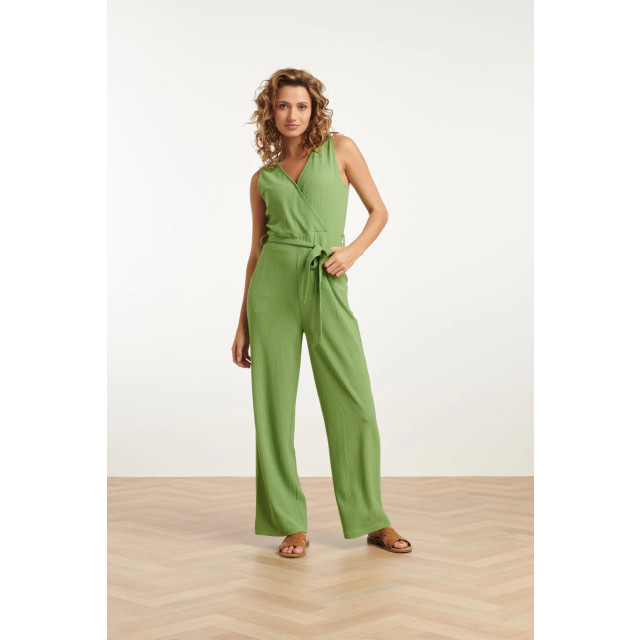 Smashed Lemon 25119 licht stretch crinkle jumpsuit | 25119-500-XXL large