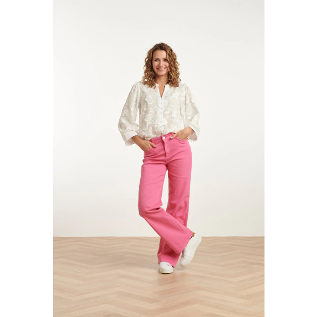 Smashed Lemon 25207 roze denim straight jeans 8720331340539 large