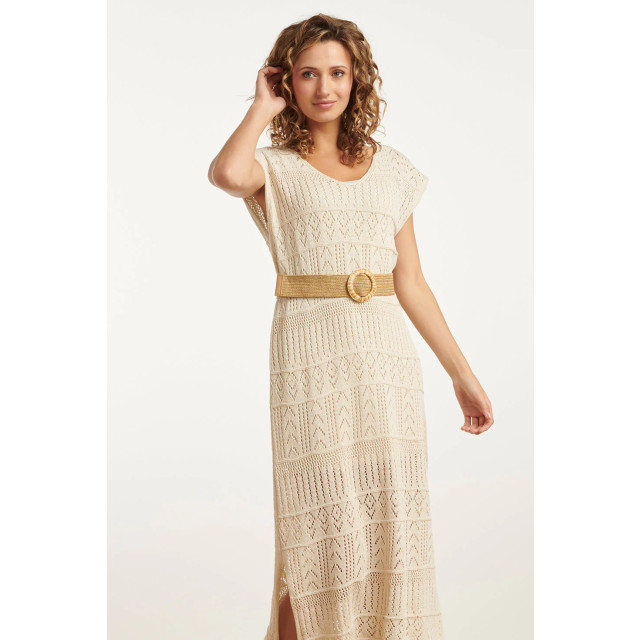 Smashed Lemon 25214 crochet midi jurk | 25214-010-L large Smashed Lemon 25214 crochet midi jurk | 25214-010-L large