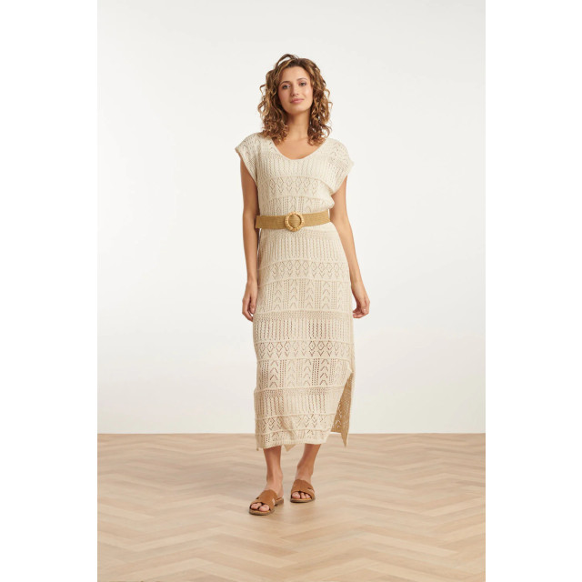 Smashed Lemon 25214 crochet midi jurk | 25214-010-L large Smashed Lemon 25214 crochet midi jurk | 25214-010-L large