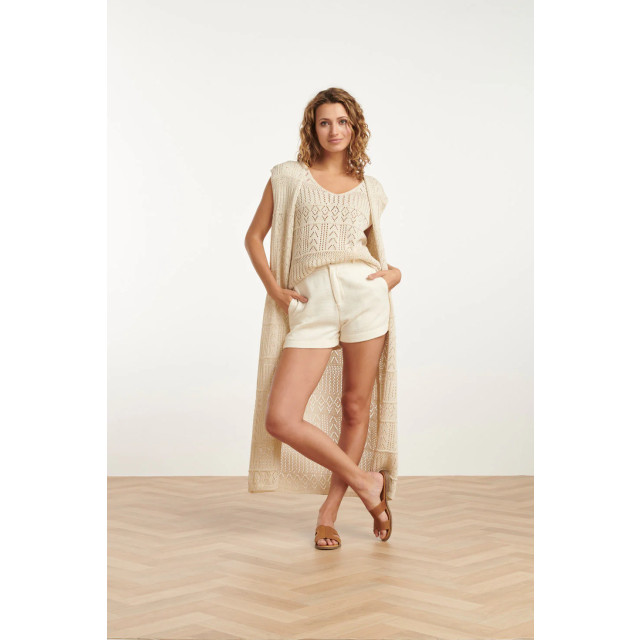 Smashed Lemon 25216 crochet midi cardigan | 25216-010-4XL large