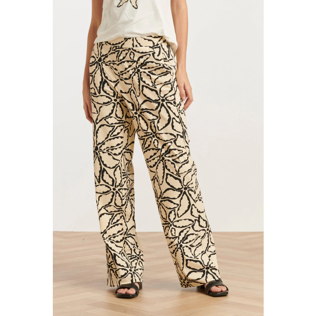 Smashed Lemon 25235 wide leg travel quality broek met e bloemenprint | 8720331344148 large