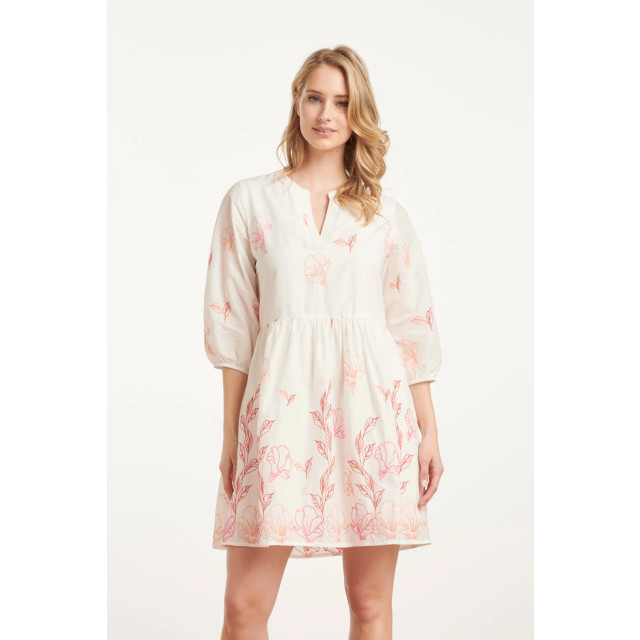Smashed Lemon 25263 te bloemen geborduurde korte jurk met v-hals | 25263-000-998 large Smashed Lemon 25263 te bloemen geborduurde korte jurk met v-hals | 25263-000-998 large