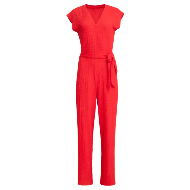 Smashed Lemon 25116 rood stretchy crinkle jumpsuit 25116-450-3XL large