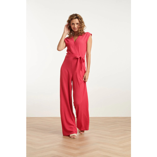Smashed Lemon 25116 roze stretchy crinkle jumpsuit 25116-420-3XL large