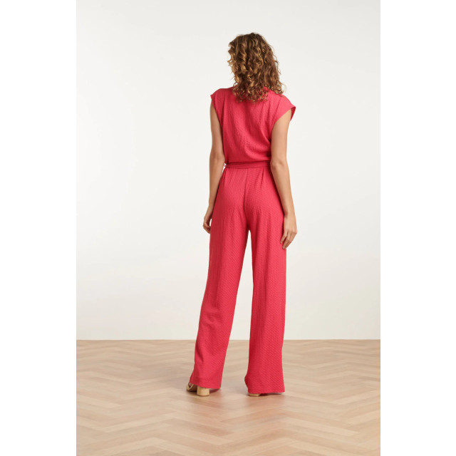 Smashed Lemon 25116 roze stretchy crinkle jumpsuit 25116-420-3XL large