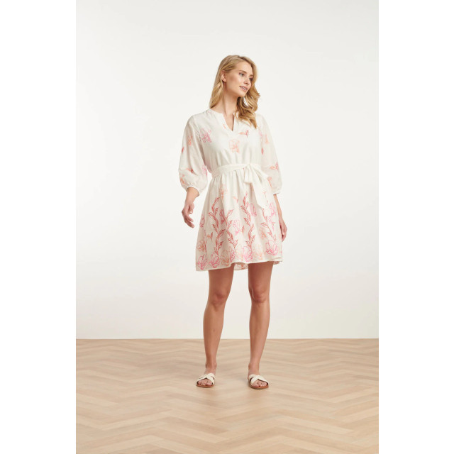 Smashed Lemon 25263 te bloemen geborduurde korte jurk met v-hals | 25263-000-998 large Smashed Lemon 25263 te bloemen geborduurde korte jurk met v-hals | 25263-000-998 large