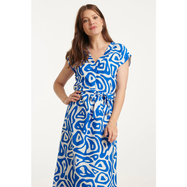 Smashed Lemon 25003 midi jurk met te abstracte print | 25003-650-000 large Smashed Lemon 25003 midi jurk met te abstracte print | 25003-650-000 large