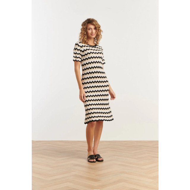 Smashed Lemon 25267 zigzag gebreide jurk, | 25267-720-999 large Smashed Lemon 25267 zigzag gebreide jurk, | 25267-720-999 large