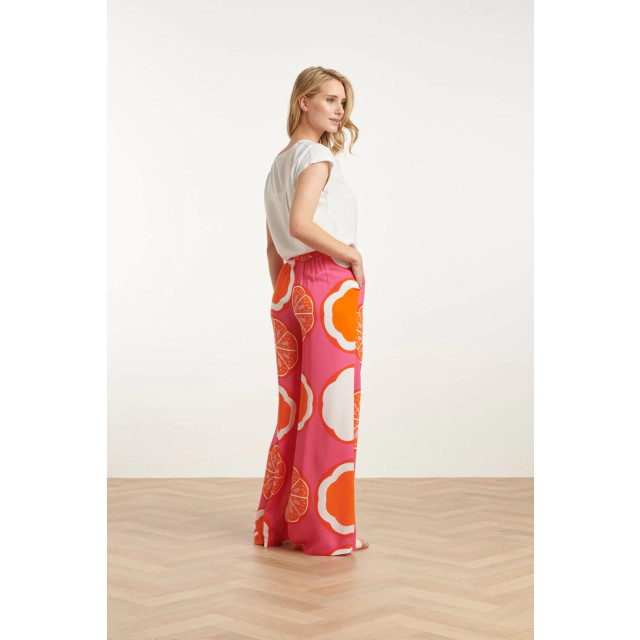 Smashed Lemon 25027 wide-leg broek met fruitprint | 8720331319979 large