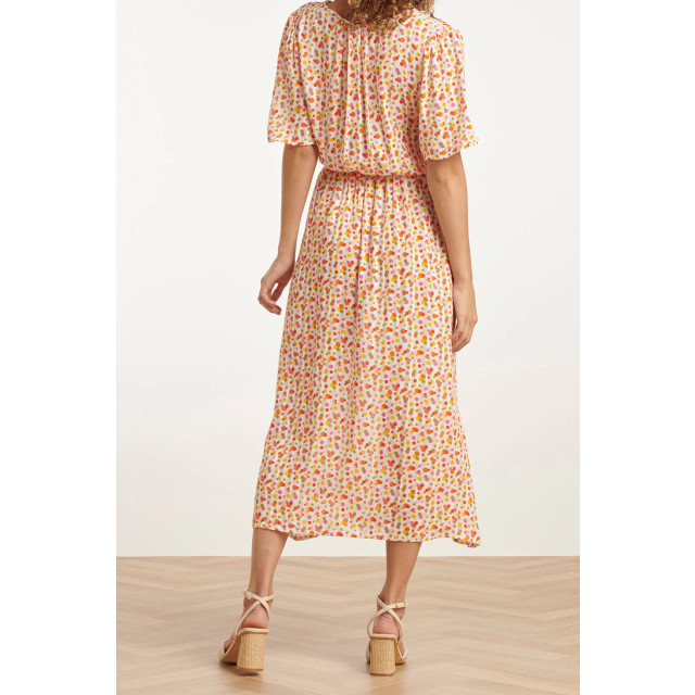 Smashed Lemon 25009 v- hals maxi jurk met polka dot print | 25009-000-998 large