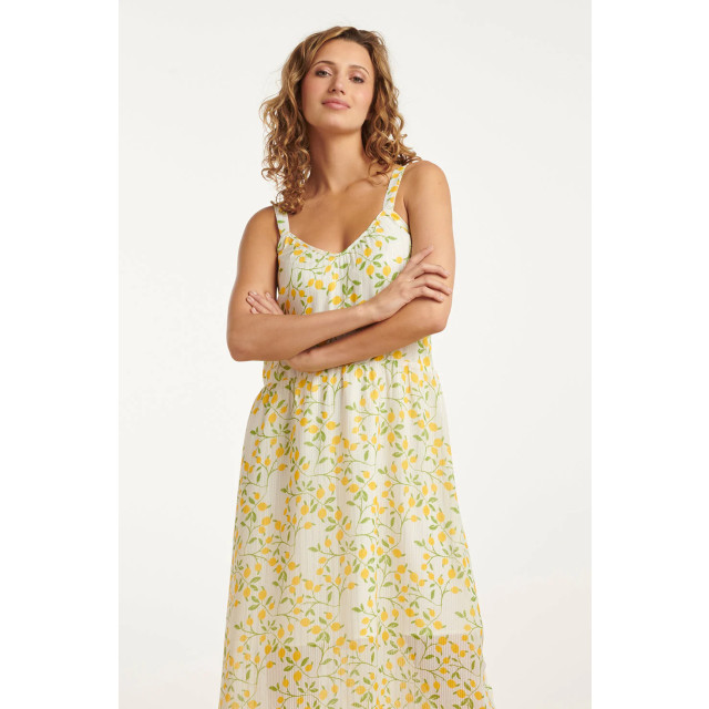 Smashed Lemon 25011 midi strappy jurk met citroenprint | 25011-000-998 large Smashed Lemon 25011 midi strappy jurk met citroenprint | 25011-000-998 large