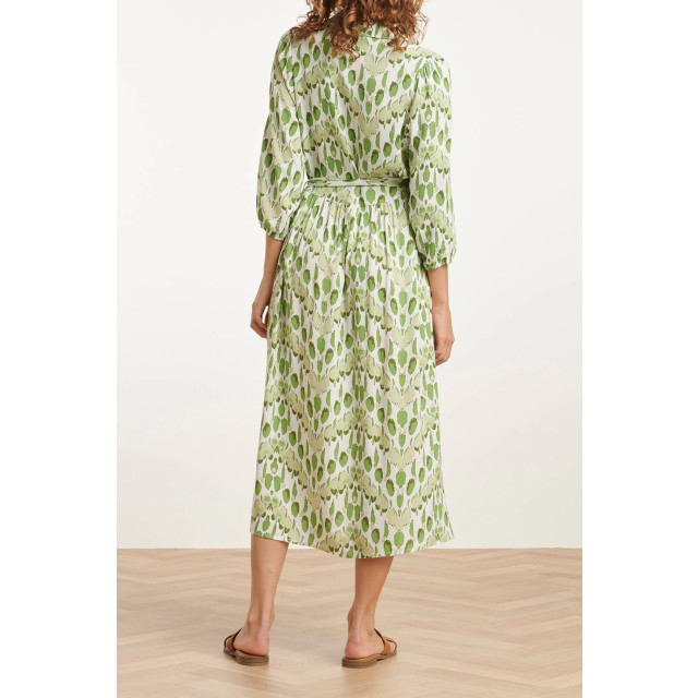 Smashed Lemon 25032 v-hals midi jurk met slangenprint | 25032-000-500 large Smashed Lemon 25032 v-hals midi jurk met slangenprint | 25032-000-500 large
