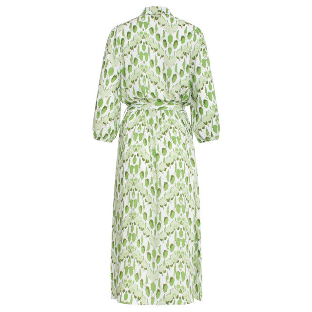 Smashed Lemon 25032 v-hals midi jurk met slangenprint | 25032-000-500 large Smashed Lemon 25032 v-hals midi jurk met slangenprint | 25032-000-500 large