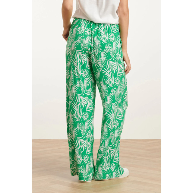 Smashed Lemon 25047 stretchy flowy broek met bladprint | 25047-530-000 large