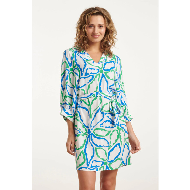 Smashed Lemon 25052 korte jurk met kraaggrafisch bloemenprintcobalt | 25052-650-530 large Smashed Lemon 25052 korte jurk met kraaggrafisch bloemenprintcobalt | 25052-650-530 large