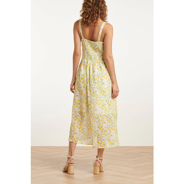 Smashed Lemon 25011 midi strappy jurk met citroenprint | 25011-000-998 large Smashed Lemon 25011 midi strappy jurk met citroenprint | 25011-000-998 large