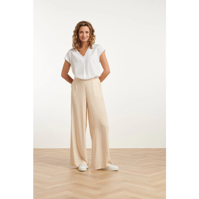 Smashed Lemon 25064 wijde broek met schelp zigzagprint | 8720331322924 large