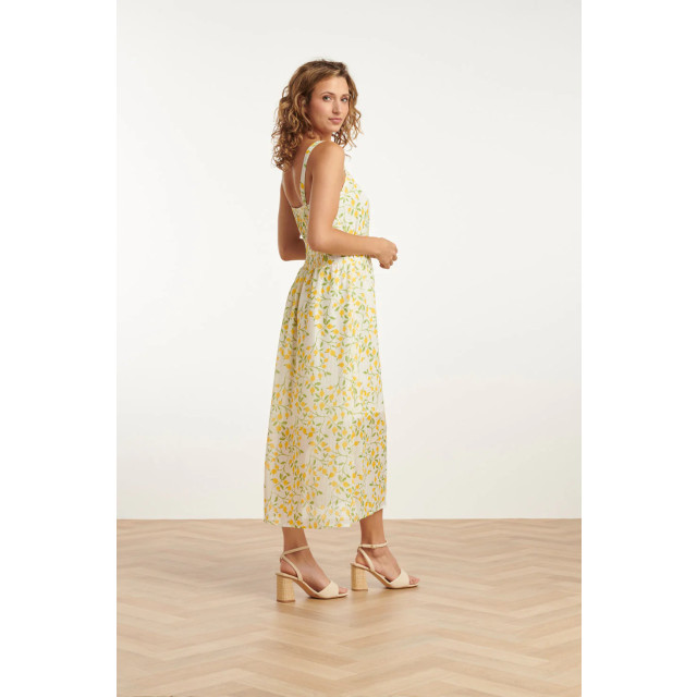 Smashed Lemon 25011 midi strappy jurk met citroenprint | 25011-000-998 large Smashed Lemon 25011 midi strappy jurk met citroenprint | 25011-000-998 large