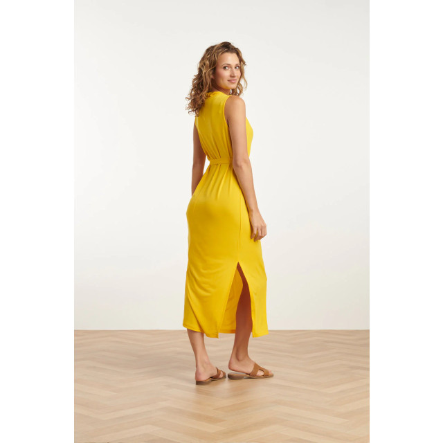 Smashed Lemon 25173 stretch midi jurk met v-hals | 25173-150-3XL large Smashed Lemon 25173 stretch midi jurk met v-hals | 25173-150-3XL large