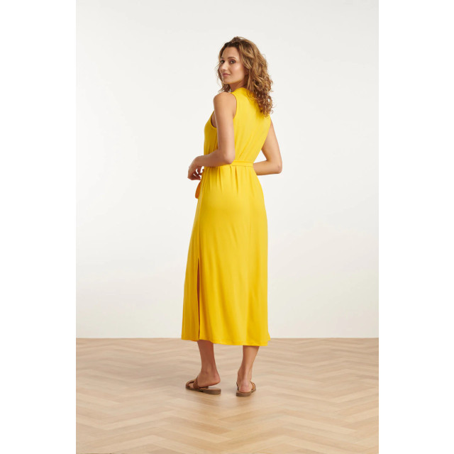 Smashed Lemon 25173 stretch midi jurk met v-hals | 25173-150-3XL large Smashed Lemon 25173 stretch midi jurk met v-hals | 25173-150-3XL large