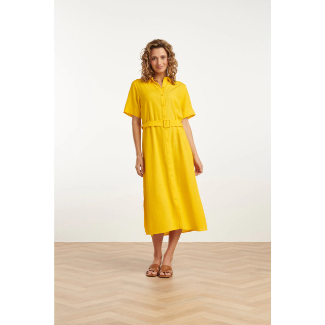 Smashed Lemon 25150 linnen midi shirtjurk | 8720331333586 large
