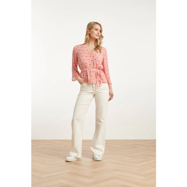 Smashed Lemon 25184 wrap top met schelpenprintperzik | 8720331337829 large