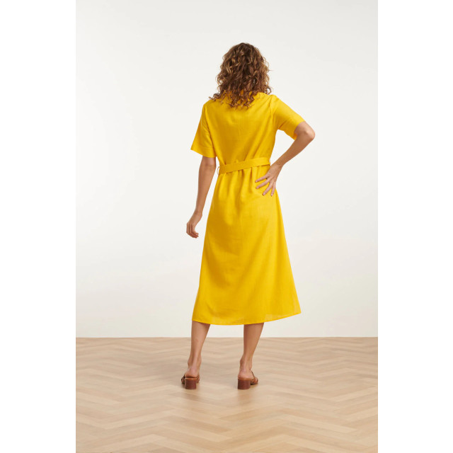 Smashed Lemon 25150 linnen midi shirtjurk | 8720331333586 large