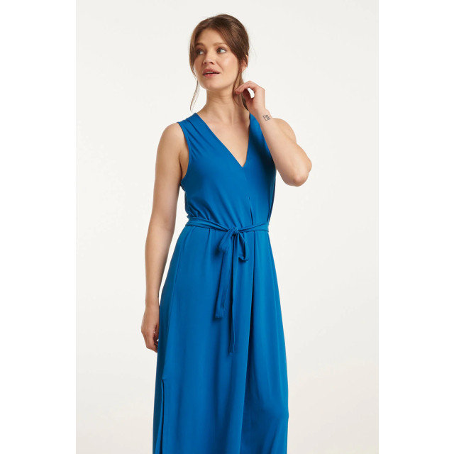 Smashed Lemon 25173 stretch midi jurk met v-hals | 25173-650-3XL large Smashed Lemon 25173 stretch midi jurk met v-hals | 25173-650-3XL large