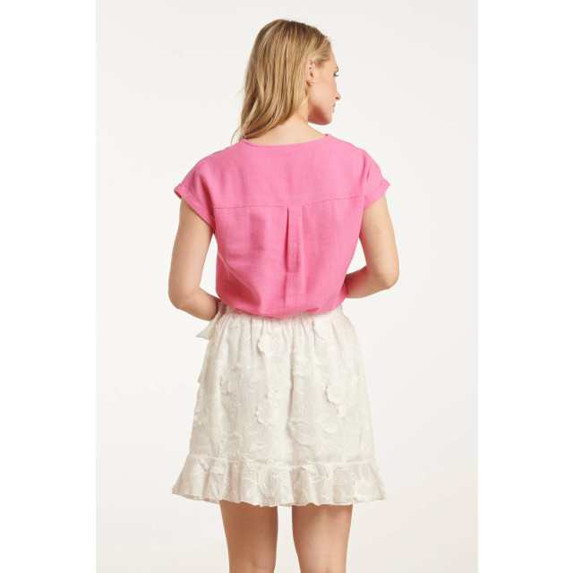 Smashed Lemon 25148 linnen top met v-hals | 8720331333029 large