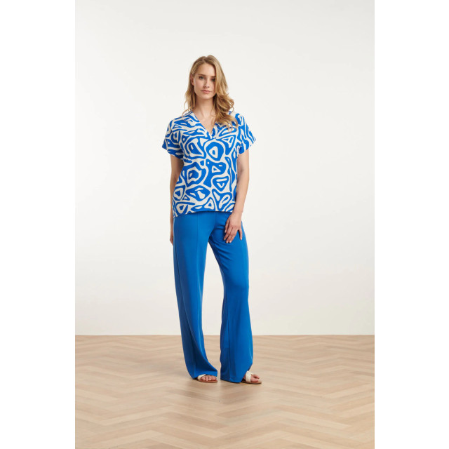 Smashed Lemon 25140 wide straight leg stretch broek | 8720331331490 large