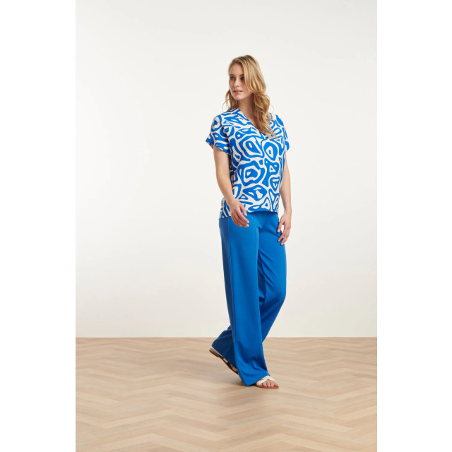 Smashed Lemon 25140 wide straight leg stretch broek | 8720331331490 large