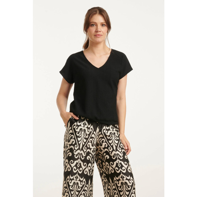 Smashed Lemon 25120 stretchy crinkle top met v-hals | 8720331329466 large