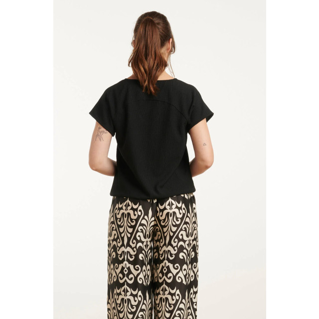 Smashed Lemon 25120 stretchy crinkle top met v-hals | 8720331329466 large