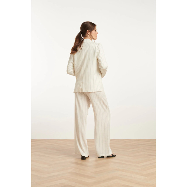 Smashed Lemon 25130 te pinstripe linnen blazer | 25130-000-999 large