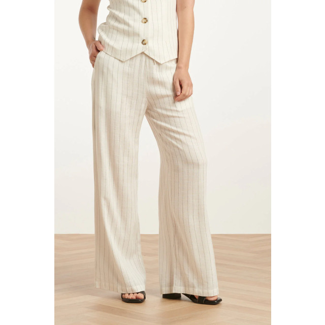 Smashed Lemon 25131 te pinstripe linnen broek | 8720331330356 large