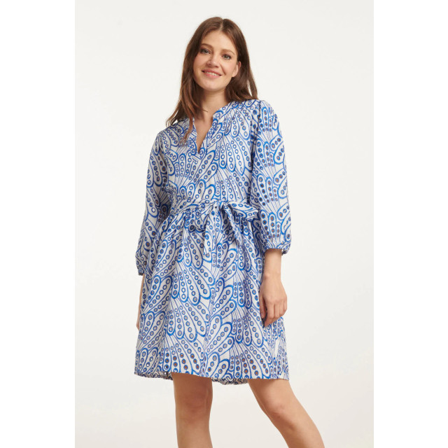 Smashed Lemon 25135 cobalt brie anglaise jurk | 25135-650-000 large Smashed Lemon 25135 cobalt brie anglaise jurk | 25135-650-000 large