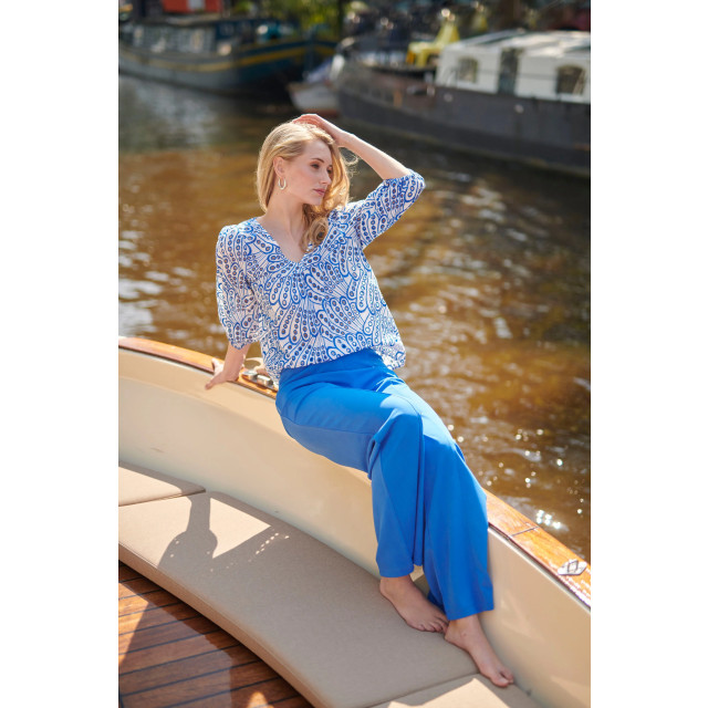 Smashed Lemon 25140 wide straight leg stretch broek | 8720331331490 large