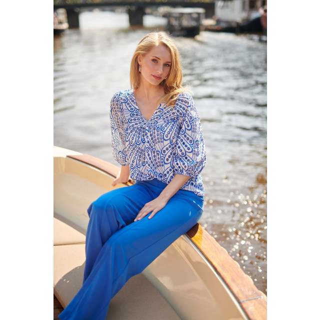 Smashed Lemon 25140 wide straight leg stretch broek | 8720331331490 large