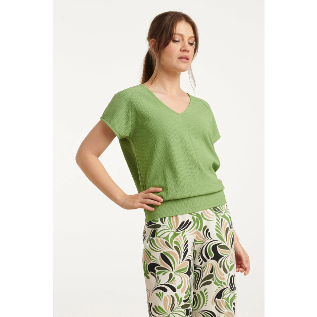 Smashed Lemon 25120 top licht stretchy crinkle v-hals | 8720331329381 large